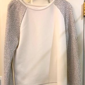 Ann Taylor Loft winter white long sleeve shirt.